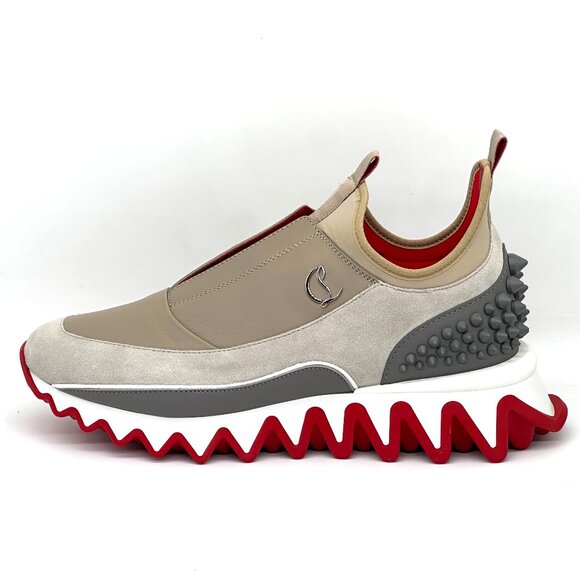 Christian Louboutin SHARKYLOUB SP Spikes Flat Leather Sneakers Shoes Mens main image 10